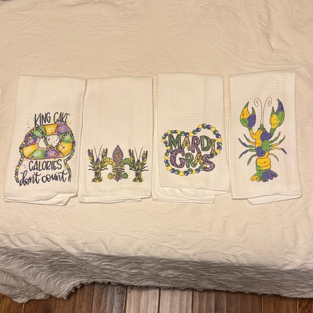 Mardi Gras Themed Kitchen Towels